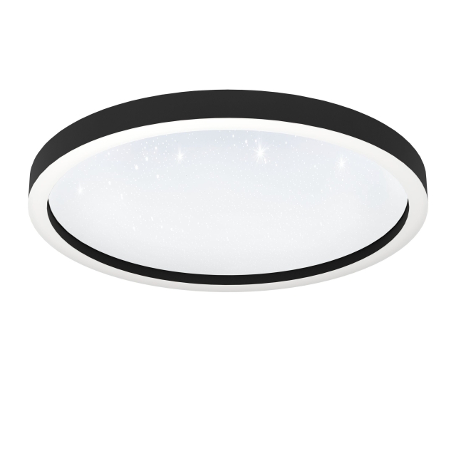 Eglo Montemorelos-Z loftslampe sort m/krystaleffekt Ø57 - RGB + TW - Zigbee, Bluetooth