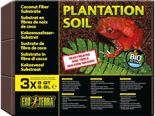 Exoterra Plantation Soil 3 X 8,8L Tropisk substrat - (222.5091)