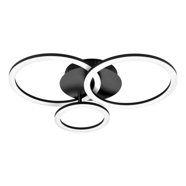 Eglo Paranday-Z loftslampe m/cirkler sort 54,5x44,5 - TW - Zigbee, Bluetooth