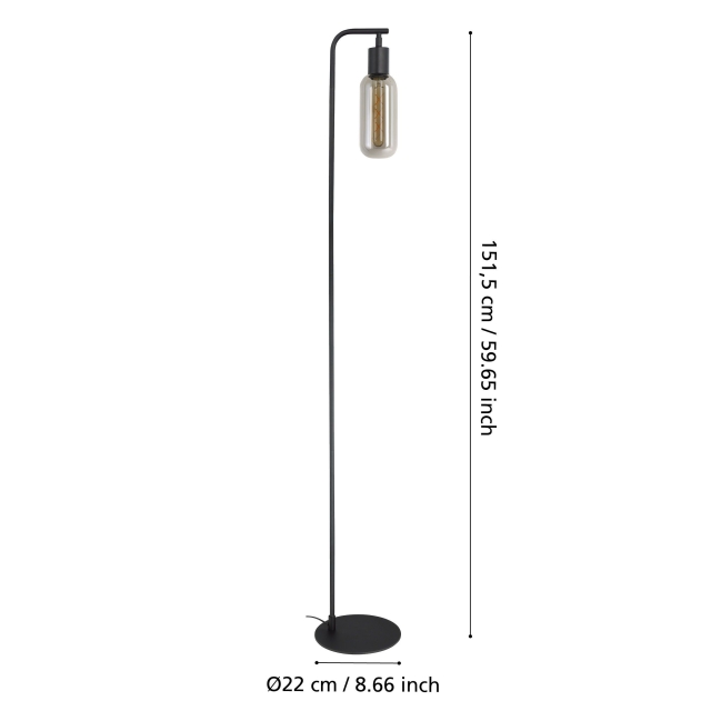 Eglo MAIONE gulvlampe Sort