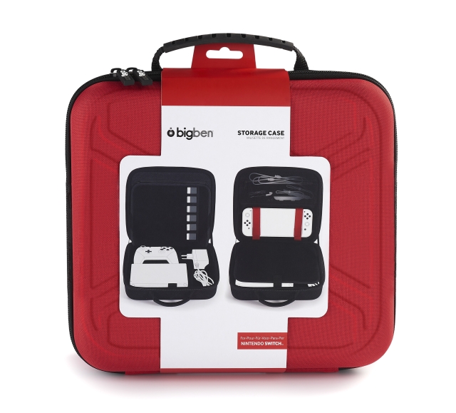 NACON Bigben Storage Case Red Hard Case til Switch inkl. dockingstation Kompatibel med Switch Lite/OLED
