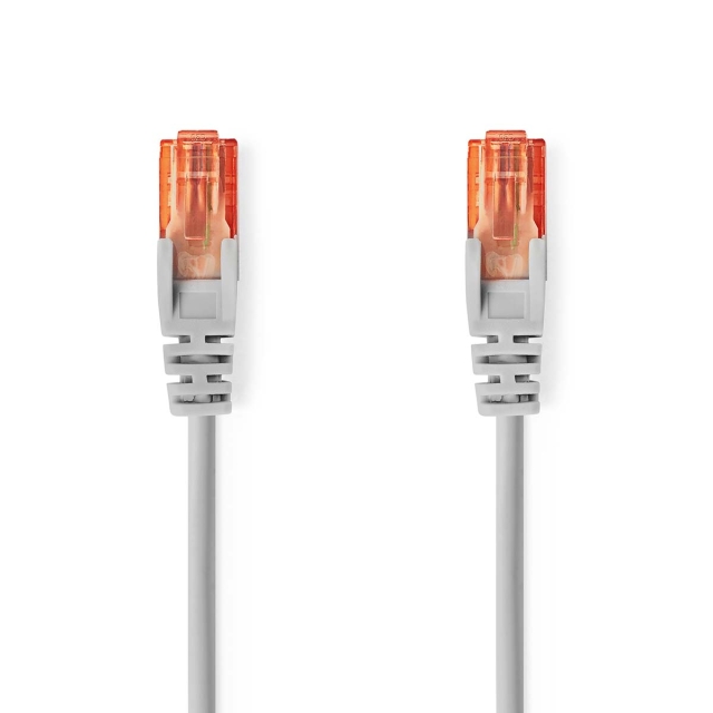 Nedis Kat 6 kabel | RJ45 Han | RJ45 Han | U/UTP | 30.0 m | Runde | PVC | Grå | Label