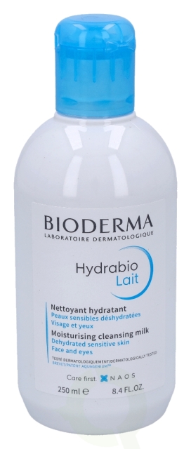 Bioderma Hydrabio Lait Moisturising Cleansing Milk 250 ml Dehydrated Sensitive Skin, Face And Eyes