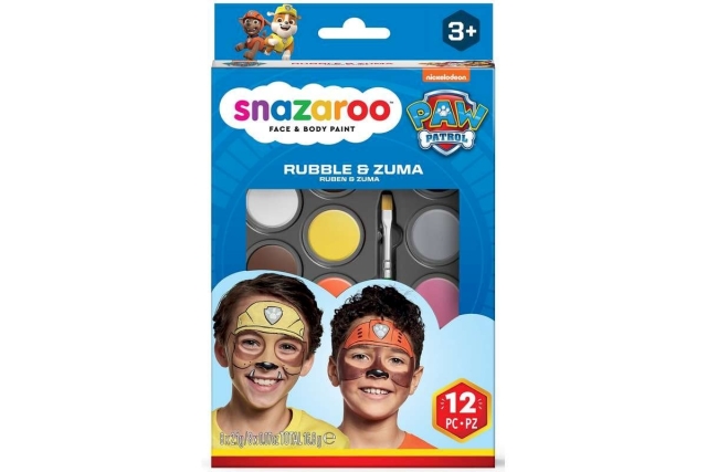 Snazaroo Paw Patrol - Farvesæt til sminke - Rubble & Zuma (791109)