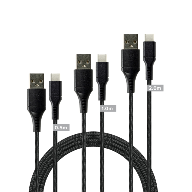 Speedlink USB-A til USB-C-kabelsæt, sort