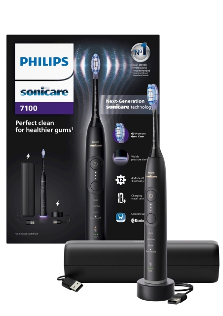 Philips Sonicare sort elektrisk tandbørste serie 7100 HX7421/01