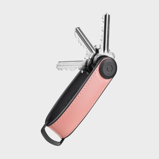 Orbitkey Nøgleholder i hybridlæder - pastelrosa