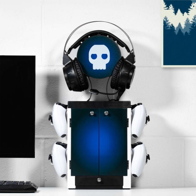 Numskull PS5-inspireret blå og hvid gaming-skab