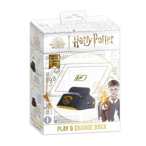 Trade Invaders Harry Potter-Nintendo Switch 2-i-1-dockingstation og stander-Sort Hogwarts