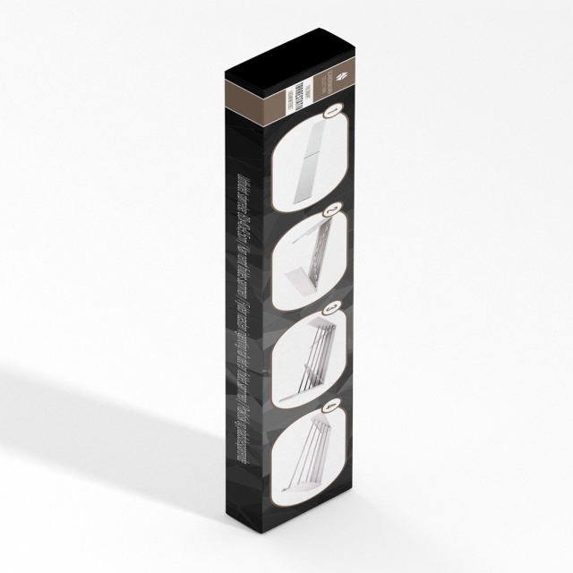 Scandinavian Collection Sammenklappeligt væghængt tørrestativ - 80 x 40 x 9,5 cm