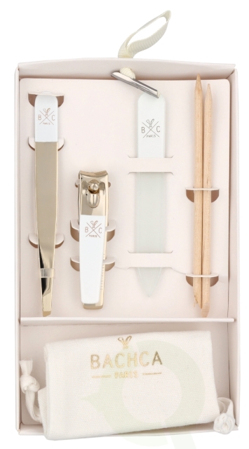 Bachca Paris Manicure Set 4 piece 1x Nail Clipper/1x Tweezer/1x Cuticle Remover/1x Nail File