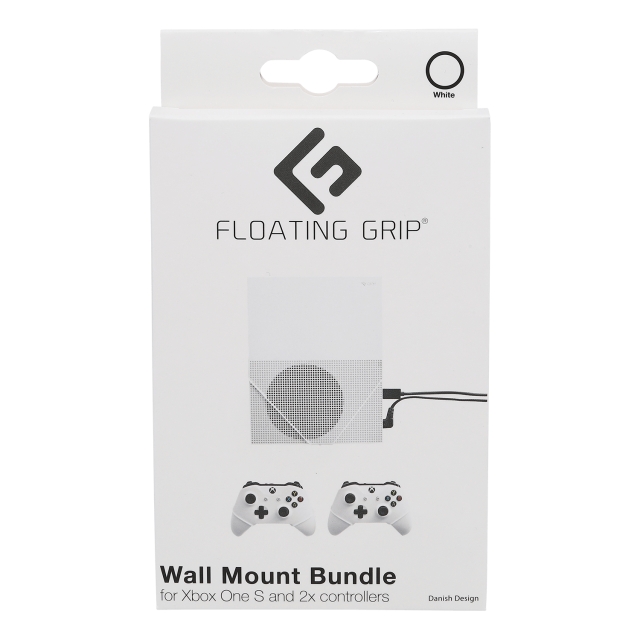 FLOATING GRIP s Xbox One S- og controller-vægbeslag - pakke (hvid)