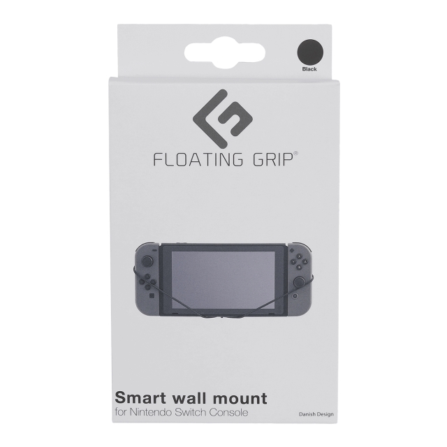 FLOATING GRIP Vægbeslag til Nintendo Switch-konsol fra FLOATING GRIP®, sort