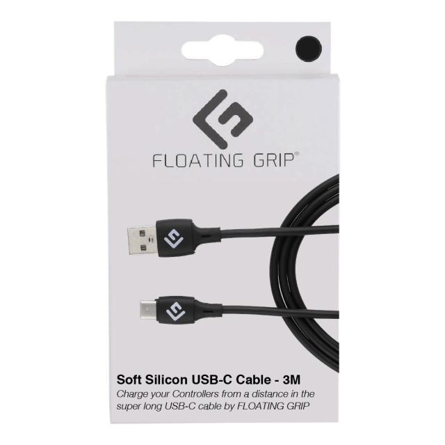 FLOATING GRIP 3M USB-C-kabel i silikone (sort)