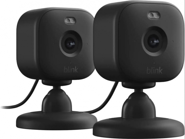 Blink Mini 2 Smart Indendørs Sikkerhedskamera 2 stk. sæt Sort