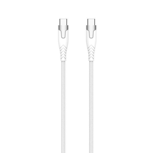 Gear Kevlar-Kabel Pro Usb-C 2.0 Med Metalhus Hvid 1,5m