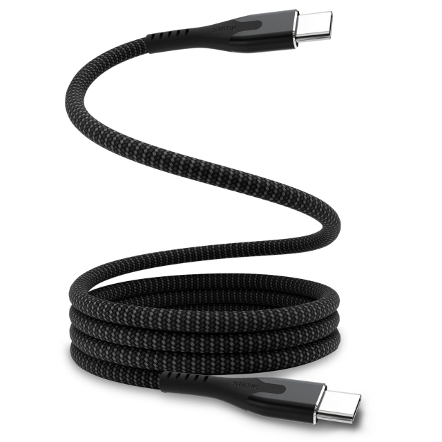 STATIK Magnetisk Kabel Magstack Pro USB-C Til USB-C Sort 1m