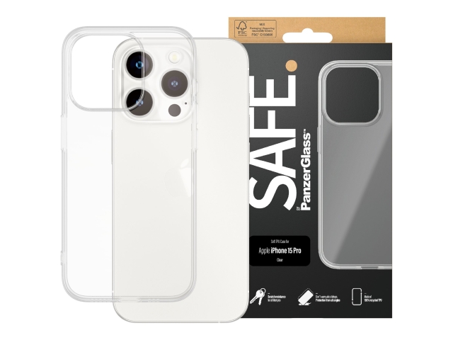 PanzerGlass SAFE. by PanzerGlass Beskyttelsescover Gennemsigtig Apple iPhone 15 Pro