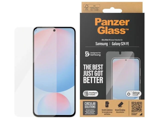 PanzerGlass Screen Protector Samsung Galaxy S24 FE | Ultra-Wide Fit