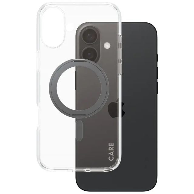 PanzerGlass CARE Kickstand Sort til Apple iPhone 16 Plus