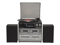 Denver MRD-166 DAB radio Cd / MP3-afspiller Dobbeltkassette Digital afspiller Pladespiller Radio Digital optager 4Watt