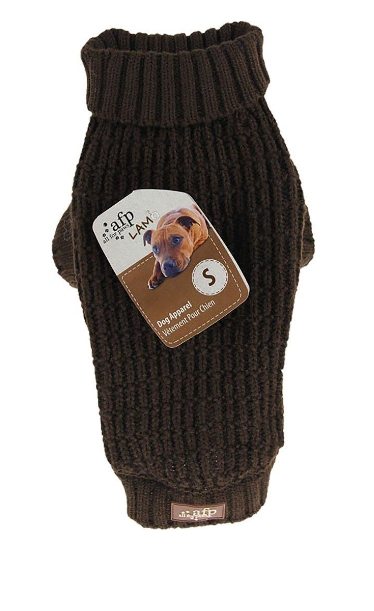AFP All For Paws - Strikket hundetrøje Fishermans Brown L 35.6CM - (632.9136)