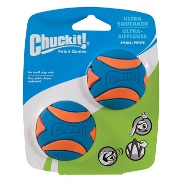 chuckit Ultra Squeaker Ball M 6 cm 2 stk. - (CHUC33068)