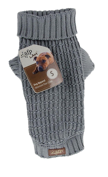 AFP All For Paws - Strikket hundetrøje Fishermans Grey S 25.4CM - (632.9122)