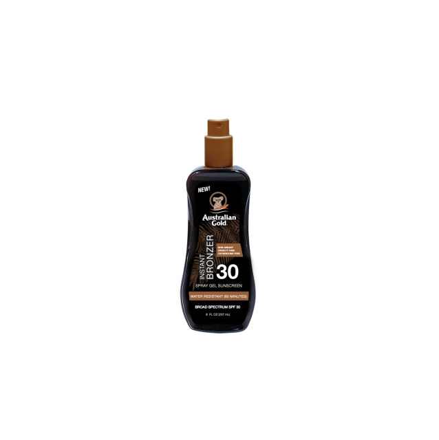 Australian Gold Solcreme Spray Gel m. Instant Bronzer SPF 30 237 ml