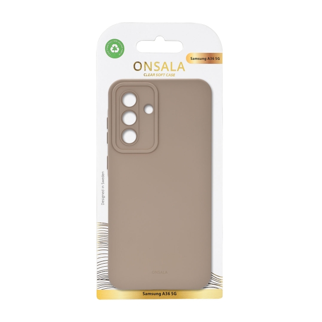 Onsala Mobilcover Samsung A36 5G Silikoneeffekt Sommersand