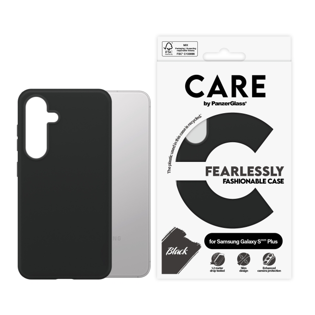 CARE by PanzerGlass - Moderigtigt etui Sort Samsung Galaxy S25 Plus