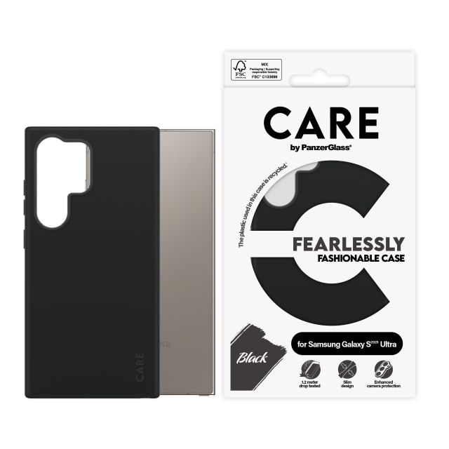 CARE by PanzerGlass - Moderigtigt etui Sort Samsung Galaxy S25 Ultra