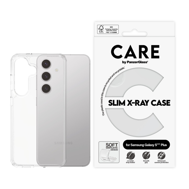 CARE by PanzerGlass - Moderigtigt etui Transparent X-Ray Soft Basic Samsung Galaxy S 2025 Plus