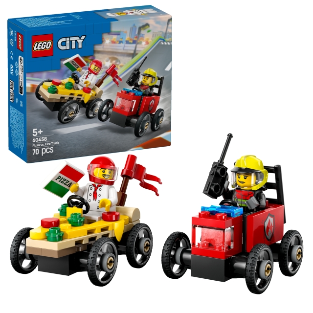 LEGO LEGO City - Pakke med racerbiler: Pizza vs. brandbil (60458)
