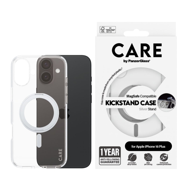 CARE by PanzerGlass - Etui - Transparent & MagSafe - iPhone 16 Plus