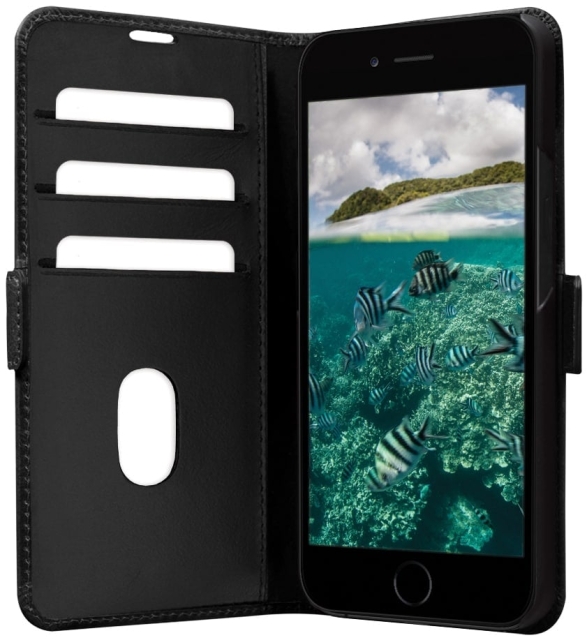 dbramante1928 Copenhagen Wallet Case - iPhone SE/8/7 - Sort