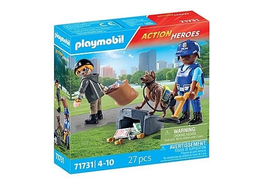 Playmobil Politiets eftersøgning med hund (71731)