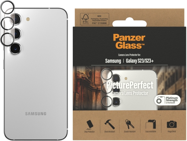 PanzerGlass PicturePerfect cover til kameralinse, Samsung Galaxy S23 / S23+
