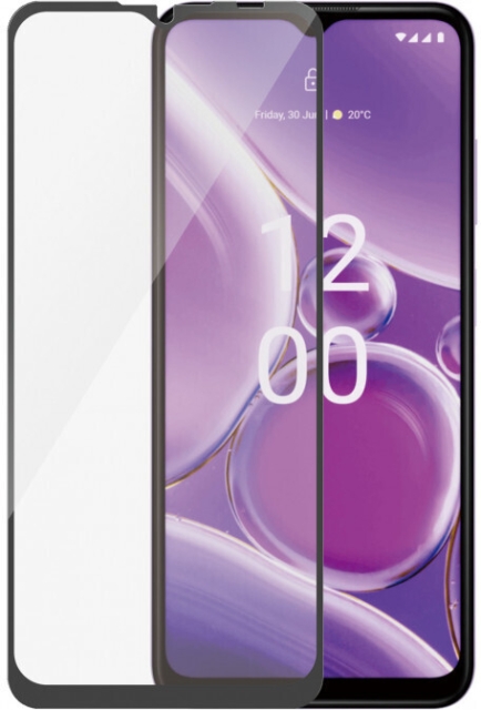 PanzerGlass Ultra-wide Fit panserglas, Nokia G42 5G, sort ramme