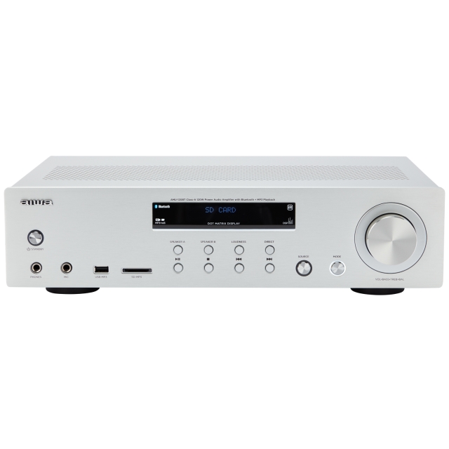AIWA Förstärkare med Bluetooth 2 x 60 Watt RMS Silver