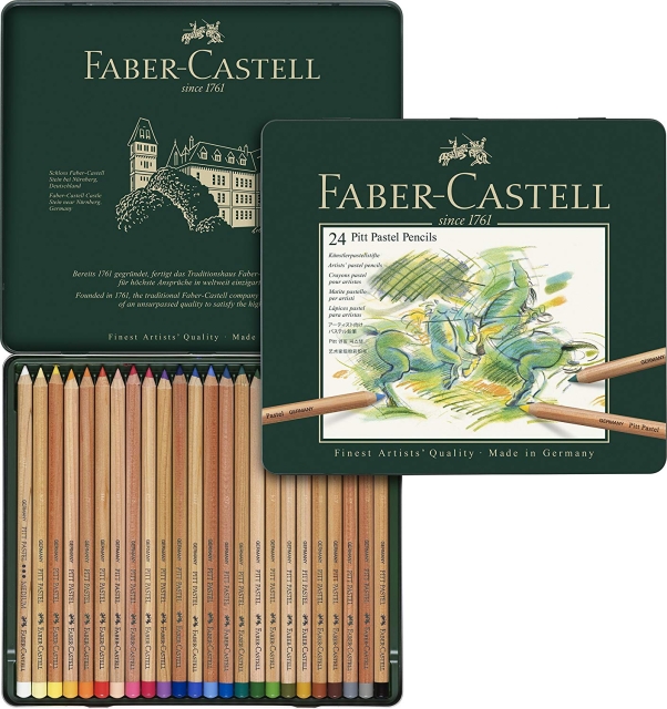 Faber-Castell Farveblyant Pitt Pastel dåse med 24 stk (112124)