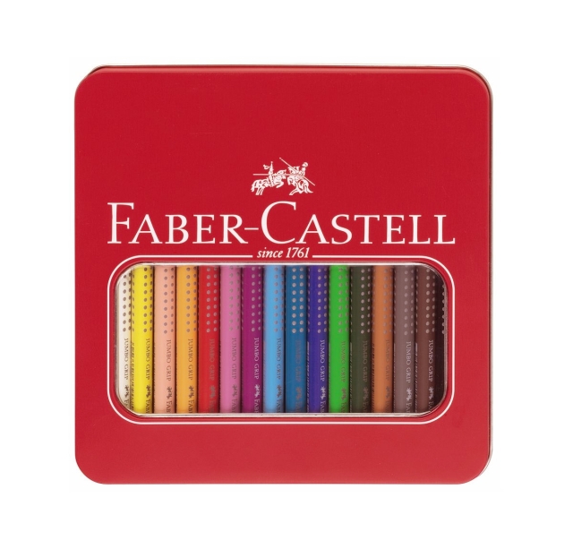 Faber-Castell Jumbo Grip Colour Pencils Tin - 16 stk (110916)