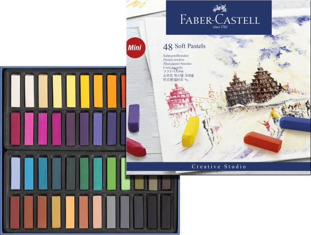 Faber-Castell Soft pastel farveblyanter mini, æske med 48 (128248)