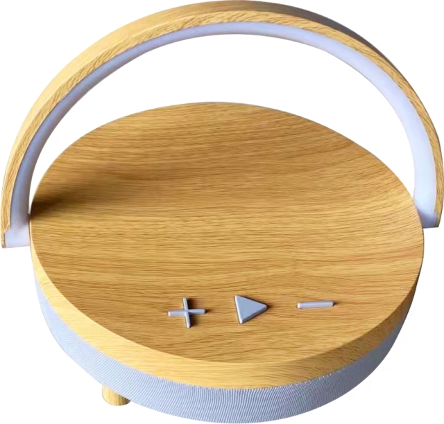 Haws Rømø natlampe med trådløs opladning og højttaler