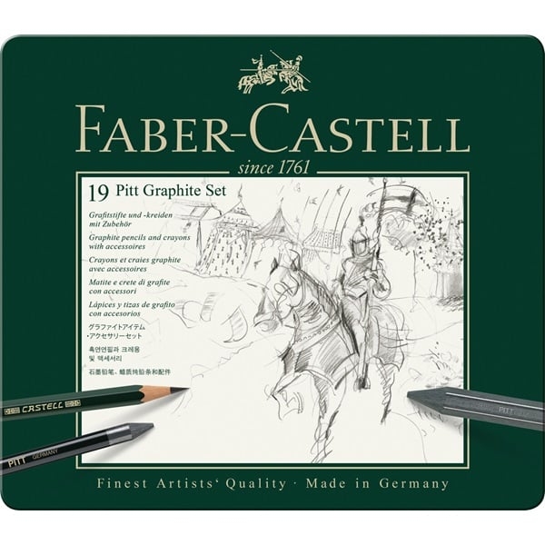 Faber-Castell Sæt Pitt Graphite dåse med 19 stk (112973)