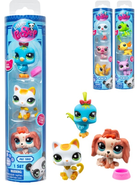 Littlest Pet Shop Kæledyrstrio i tube - Assorteret (00550)