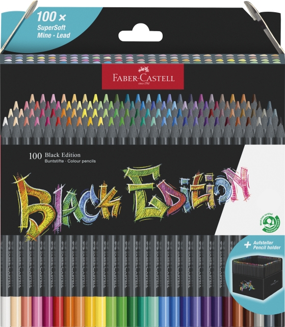 Faber-Castell Farveblyanter Black Edition (100 stk.) (116411)