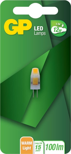 GP LED-lampekapsel, G4, 1,1W (12W), 100lm