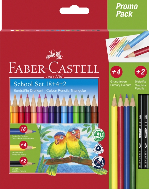 Faber-Castell Trekantede blyanter Promo Pack 18+4+2 (201597)