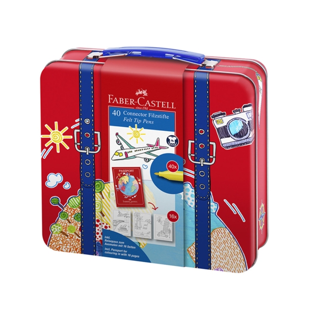 Faber-Castell Connector fiberpen i kuffert, 40 stk (155535)